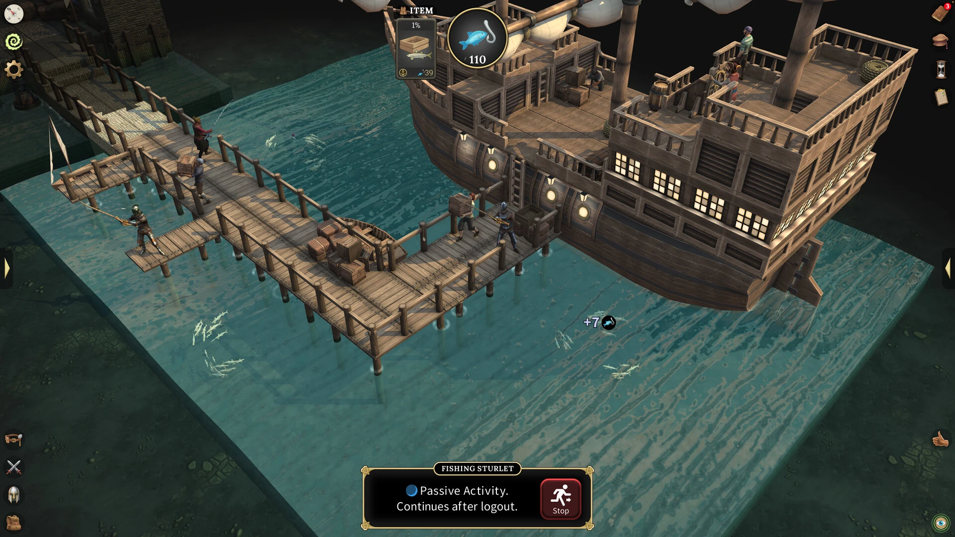 Fishing as Offline Skilling